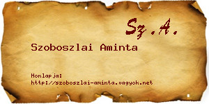 Szoboszlai Aminta névjegykártya